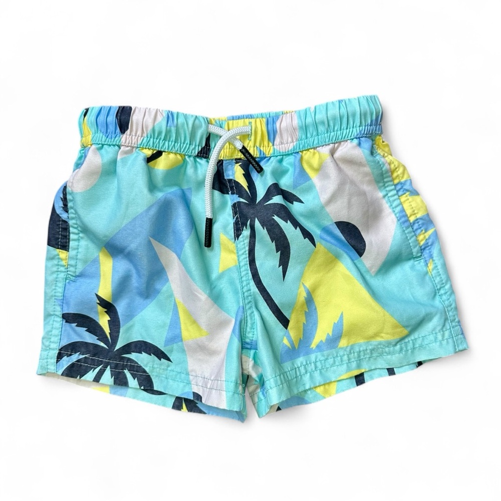 Maamgic BeachBliss Kids Palm Tree Swim Trunks 3T